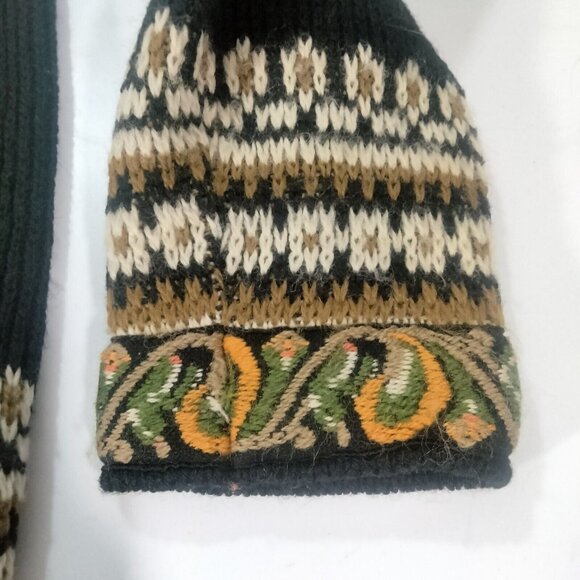 Vintage 80s Nordstrikk Knit Wool Cardigan Sweater Nordic Pewter Clasps F… - Picture 5 of 12